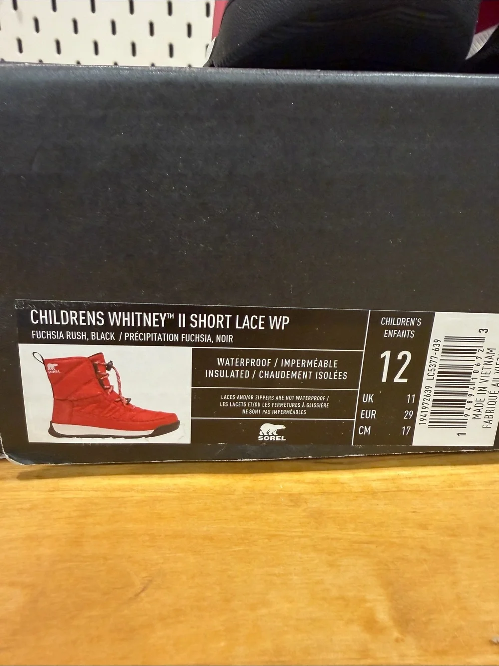 Sorel Kids' Bright Red Insulated Snow Boot
